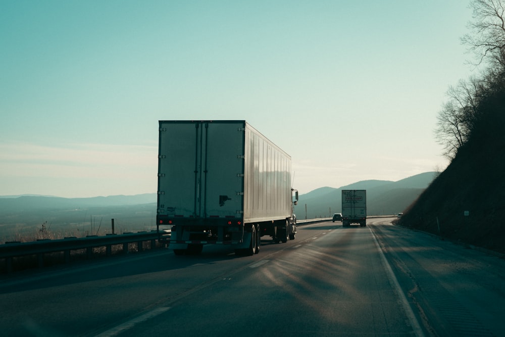 Freight truck on a highway
